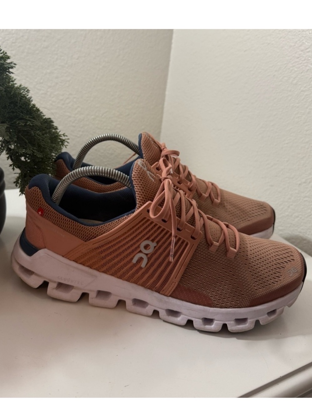 On Running women size 10.5 cloudswift Women's Athletic Shoes - Coral and White